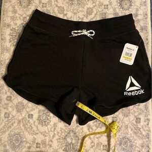 Reebok Women Equity Graphic athletic shorts 3.5 “ inseam. Black size L